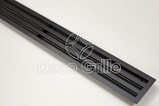 Черная ламельная решетка в подоконник из стали