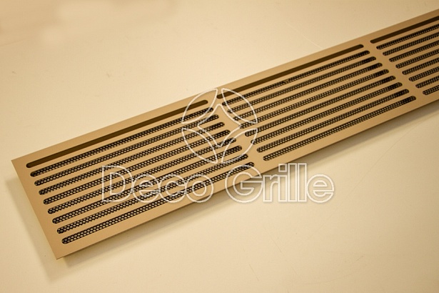 Декоративная вентиляционная щелевая решетка из окрашенной стали производства DecoGrill