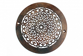 Круглая вентиляционная решетка с тайским орнаментом